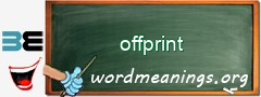 WordMeaning blackboard for offprint